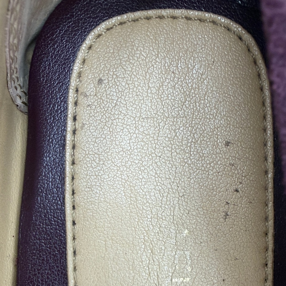 Michael Kors Plum Loafers with Gold Logo - Picture 5 of 11